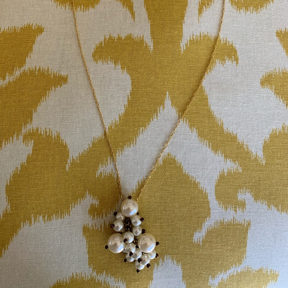 Anthropologie-Cluster of Pearls on Gold chain